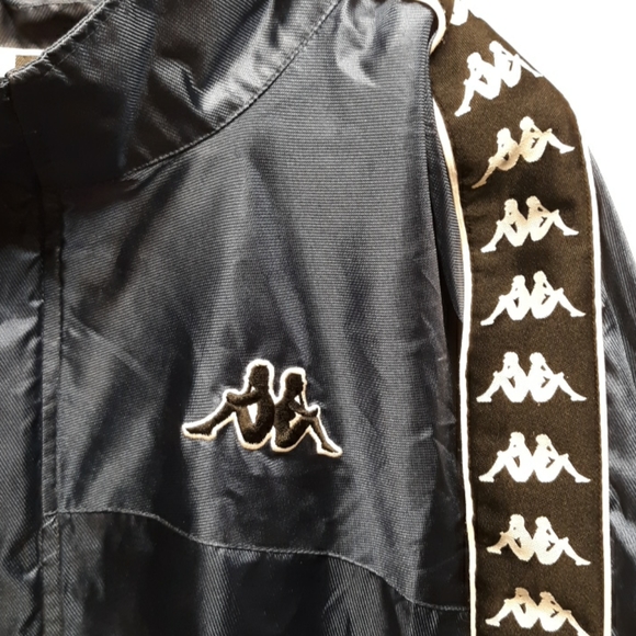 KAPPA Windbreaker Hoody Navy Blue Size XL - Picture 3 of 11